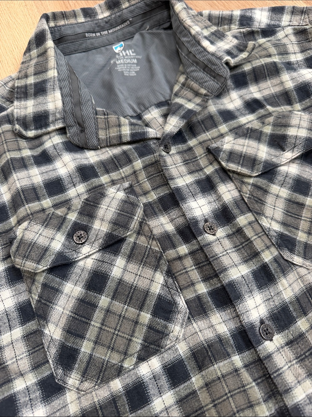 KUHL DILLINGR FLANNEL Classic Casual Everyday Button Up Shirt Gray Medium $99 - Picture 5 of 11